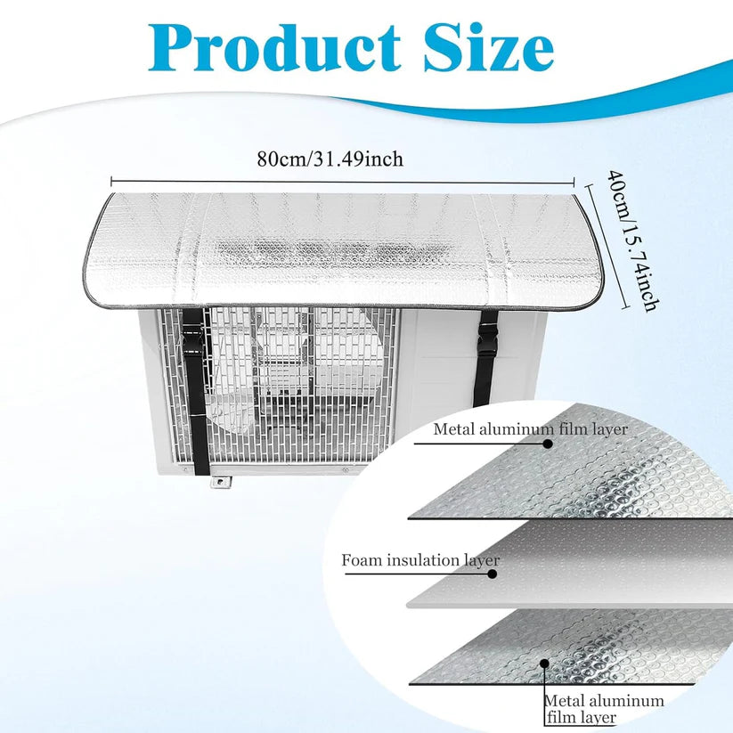 Ac Outdoor Unit Protector Heat Insulation Sunlight Shade Protector From Dust With Adjustable Buckle Rain Cover Air Conditioner Cover 34*16