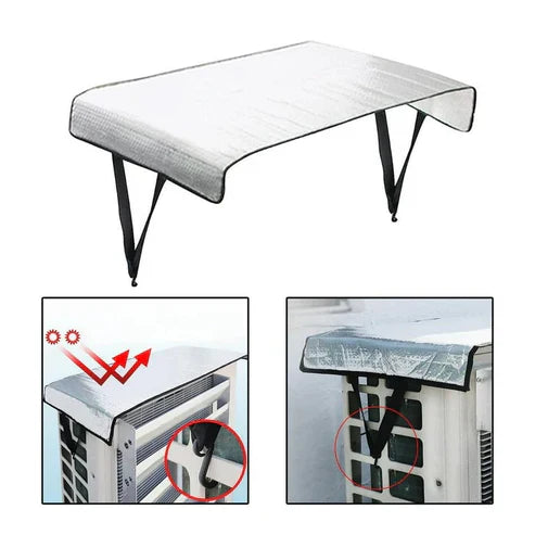Ac Outdoor Unit Protector Heat Insulation Sunlight Shade Protector From Dust With Adjustable Buckle Rain Cover Air Conditioner Cover 34*16